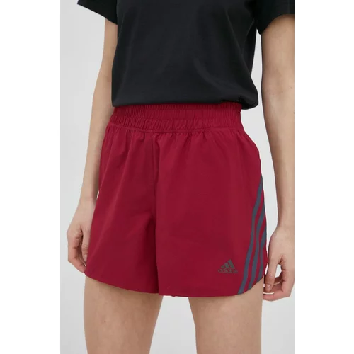Adidas Kratke hlače za tek Run Icons žensko, vijolična barva,