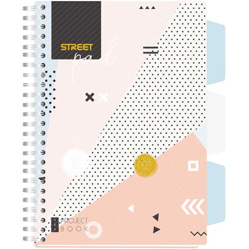 STREET Zvezek A5 Pad Color s špiralo, mali karo, 100 listov Cene