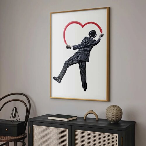  Plakat - Elegant Graffiti Artist 60x90 Zlatni okvir Slike