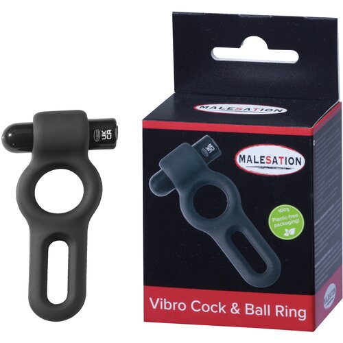 Malesation Vibro Cock &amp;amp; Ball Ring Black Slike