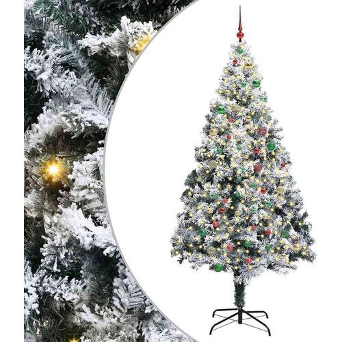 vidaXL Umestno božično drevo med 300 LED Zelena 240 x 150 cm Cene
