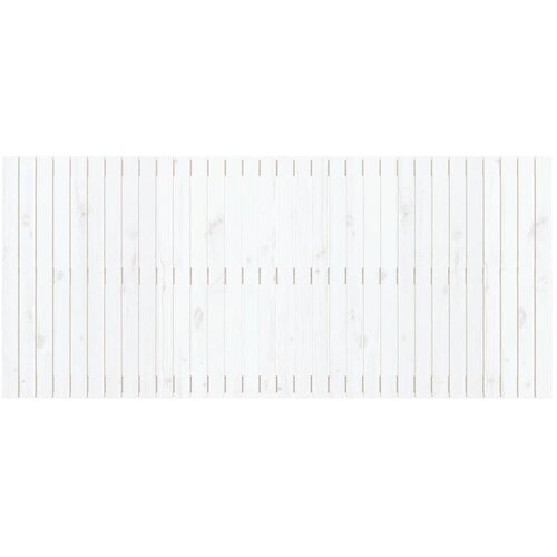  Zidno uzglavlje bijelo 204 x 3 x 90 cm od masivne borovine Slike
