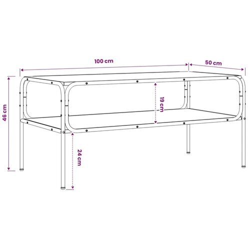  Bocni stol Hrast artisan 100 x 50 x 46 cm Konstruirano drvo - Hrast artisan 51 x 50 x 45 cm Slike