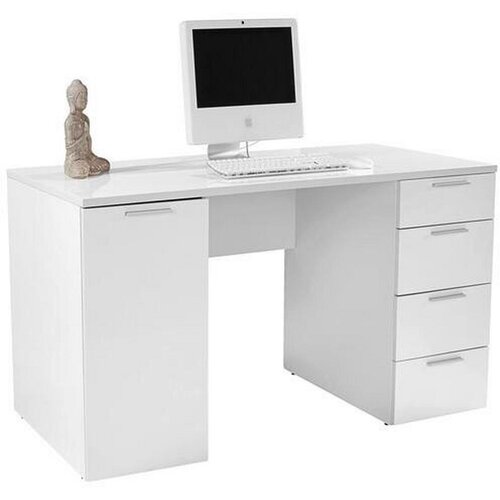 Lesnina-XXXL Pisalna Miza Larry Ii New, Bela Slike