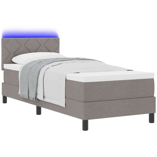 Box spring krevet Sivo-smeđa 80 x 200 cm tkanina Slike
