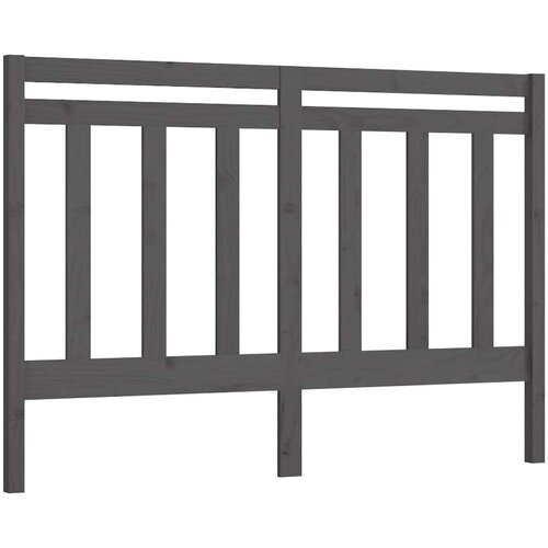  Uzglavlje za krevet sivo 146 x 4 x 100 cm od masivne borovine Slike