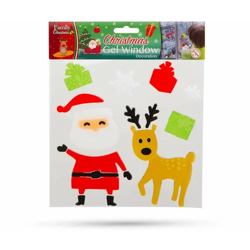 Family Gel okenska dekoracija - božična, 12 kosov / paket