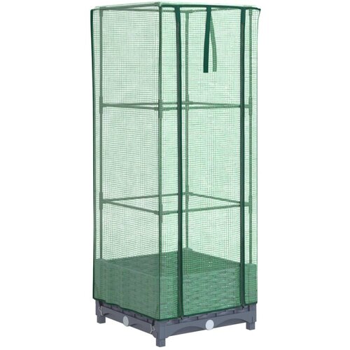 Maison Chic Visoka greda - Greda - Cvetlični Lonec s prevleko za rastlinjak videz ratana 40x40x123 cm, (21788915) Cene