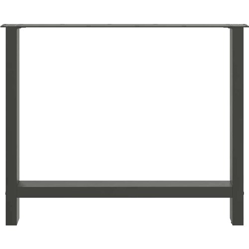 VidaXL Noge za blagovaonski stol antracit boje 2 kom 100 x (72-73) cm čelik - Antracit 100 x (72-73) cm 2 1 Slike