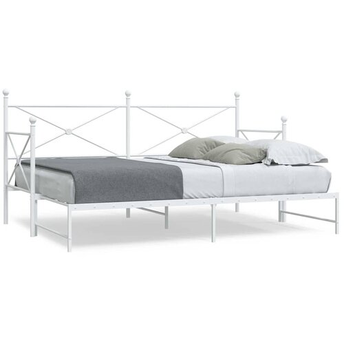 VidaXL Krevet na rasklapanje bez madraca bijeli 80x200 cm čelik Slike