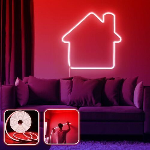 Opviq home - medium - red red decorative wall led lighting Cene
