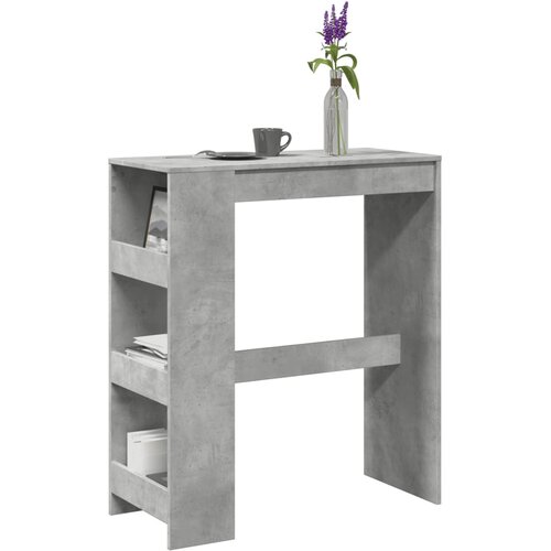 vidaXL Barska miza s policami betonsko siva 90x40x103,5 cm inž. les Cene