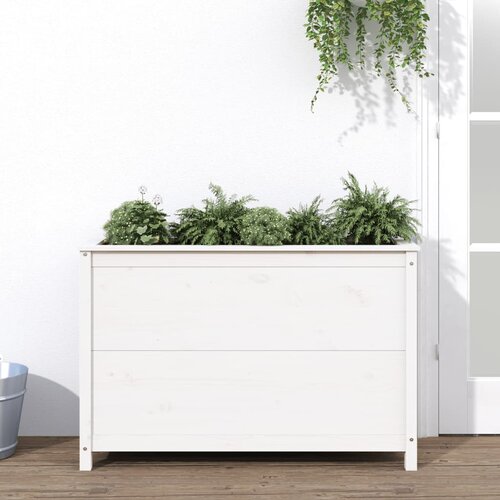 vidaXL Povišena vrtna gredica bijela 119 5x40x78 cm masivna borovina Cijene