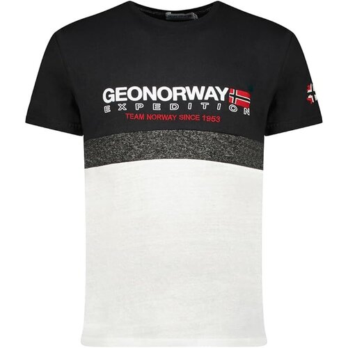 Geographical Norway Muška majica Jdouble db 254, Crno-bela Cene