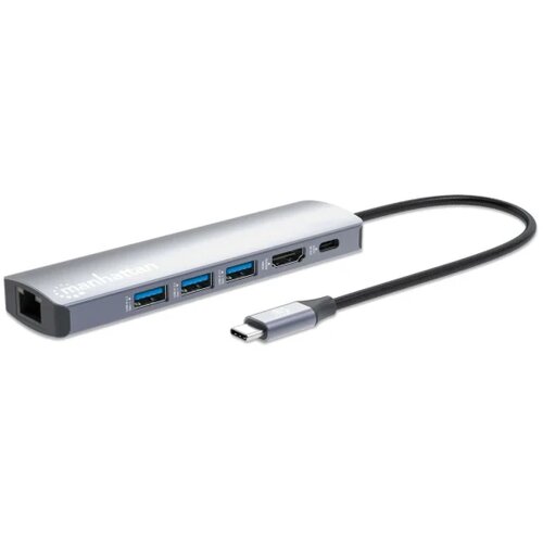 Manhattan USB-C PD 6-in-1 4K Multiport Hub Cene