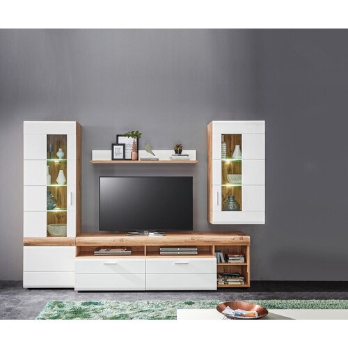 XORA DNEVNI REGAL, bela, barve hrasta Slike
