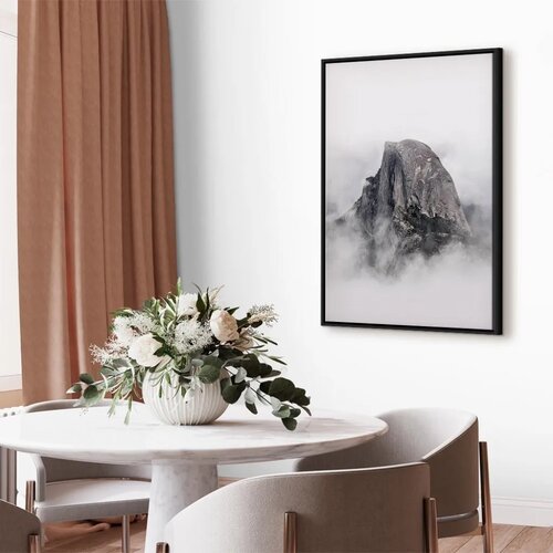  Slika - Half Dome (1 Part) Vertical 40x60 U crnom drvenom okviru Slike