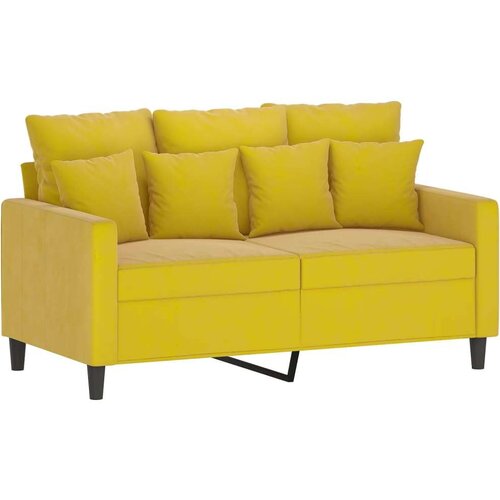  4-dijelni set sofa s jastucima žuti bar&amp;scaron;unasti Slike