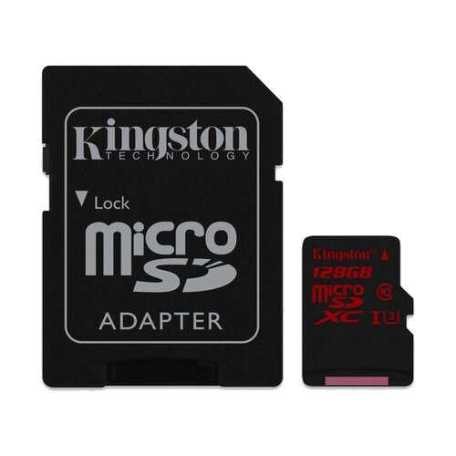 Kingston MicroSDXC 128GB + SD adapter SDCA3/128GB memorijska kartica Slike