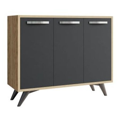 Hanah home Piffa - Oak, Anthracite Multi Purpose Cabinet FABRIČKA GRE&amp;Scaron;KA U BOJI Slike