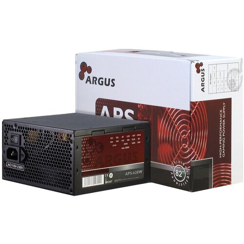 InterTech Power Supply Argus APS 620W, efficiency 86.3%, dual rail (30A/30A), 120 mm silent fan with... Cijene