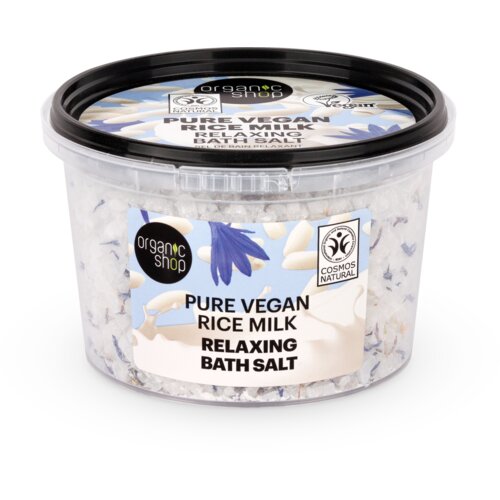 Organic Shop Spro&scaron;čujoča kopalna sol Čisto vegansko riževo mleko - 300 g Cene