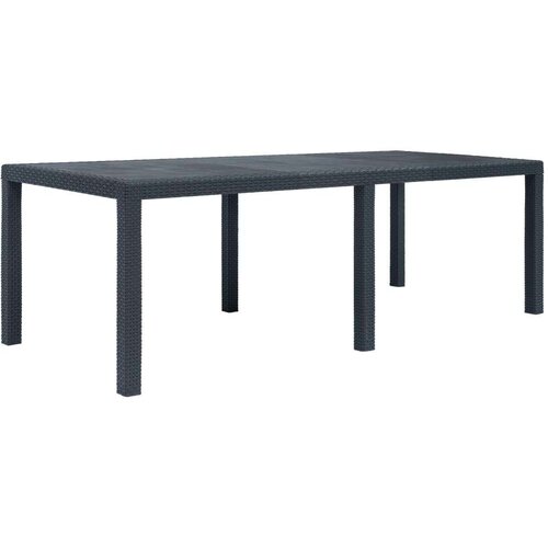  Miza 220x90x72 cm plastika videz ratana antracitna Cene