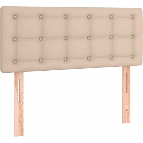  Uzglavlje boja cappuccina 80 x 5 x 78/88 cm od umjetne kože Slike