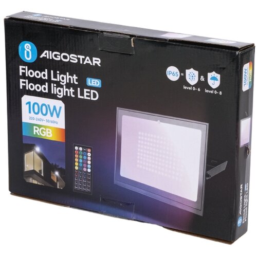 Aigostar led rgb prigu&amp;scaron;iva reflektor LED/100W/230V IP65 + daljinski upravljač Slike
