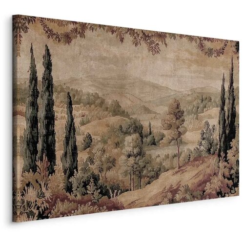  Slika - Mediterranean landscape - old tapestry with a hill and a lake 120x80 Standard Cijene