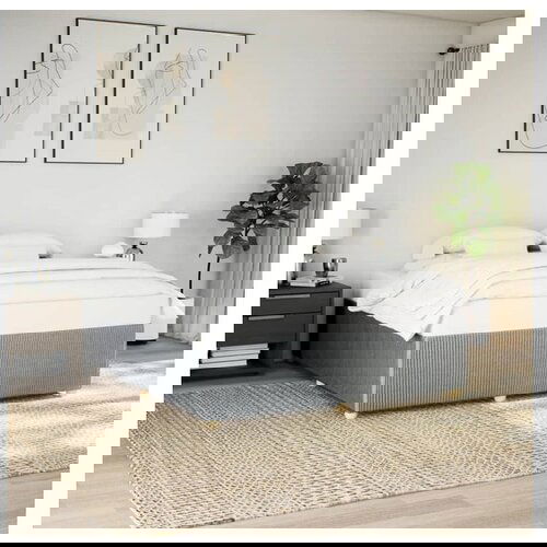 VidaXL Okvir kreveta bez madraca svjetlosivi 180x200 cm od tkanine Slike