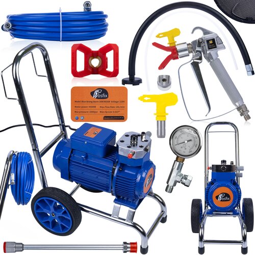 Rosfix Lakirna Enota Blue Strong Storm BSS08 &ndash; Brezkrtačni Motor 4500W, 22MPa, 28L/min | Za Profesionalno Barvanje, (5000212329) Cene