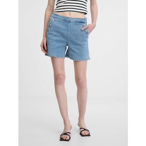 Orsay Light Blue Women's Denim Shorts - Women's Slike