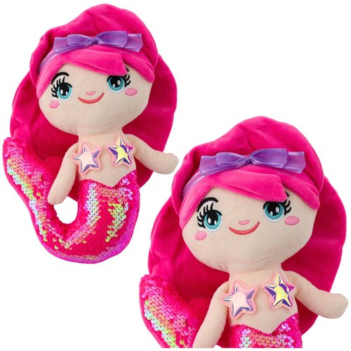  igračka sirena s &scaron;ljokastim repom 28 cm - tamno roza Cene