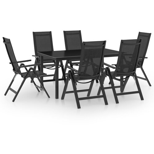 VidaXL 7-dijelni vrtni blagovaonski set aluminijski antracit Slike