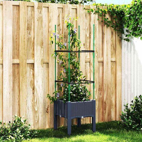  Vrtna sadilica s re&scaron;etkom plava siva 40 x 40 x 142,5 cm PP Cijene