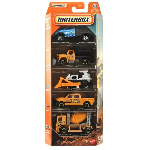 Mattel Matchbox: Construction Crew komplet iz 5 majhnih avtomobilčkov, merilo 1:64 - Cene