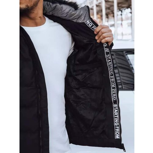 DStreet Men's black quilted winter jacket TX4287 Cene