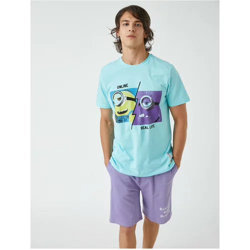 Koton T-Shirt - Turquoise - Fitted