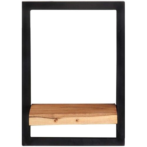VidaXL Zidne police 2 kom 25 x 25 x 35 cm masivni bagrem i čelik Slike