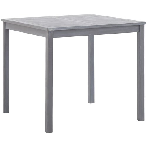 vidaXL Vrtna miza siva 80x80x74 cm trden akacijev les Cene