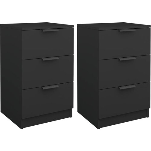 Maison Chic Dvo delni komplet Nočne omarice - Nočne mize črna 40x36x65 cm, (21690345) Cene