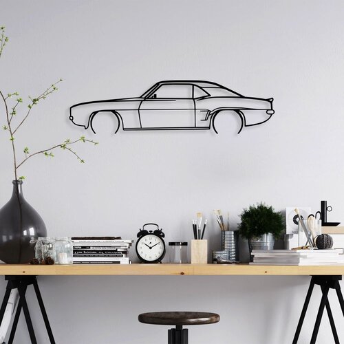 Wallity Zidna dekoracija Chevrolet Camaro V2 Silueta, 70x18cm, Crna Cene