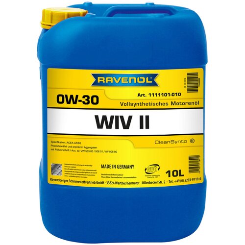 RAVENOL Ulje za motor WIV II, 0W-30, 10L Cene