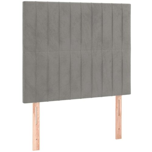  Uzglavlja 2 kom svjetlosiva 100x5x78/88 cm bar&amp;scaron;unasta Slike