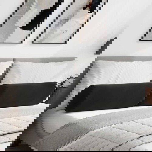 VidaXL valjkasti jastučići 2 pcs crna &amp;Oslash; 25 x 70 cm kordura tekstil Slike