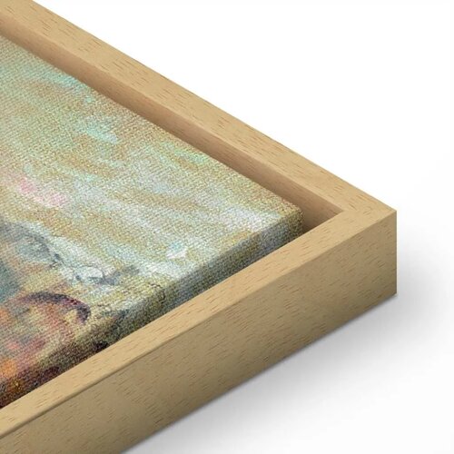  Slika - Claude Monet &amp;ndash; Boat on the Seine 60x40 U prirodnom drvenom okviru Slike