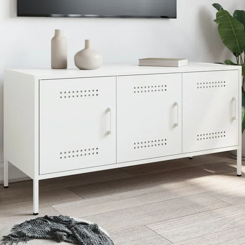 Furnova TV omarica bela 100,5x39x50,5 cm jeklo, (21924679) Furnova TV omarica bela 100,5x39x50,5 cm jeklo, (21924679)