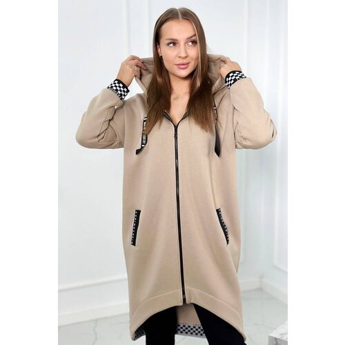 Kesi Light beige zip-up sweatshirt Slike