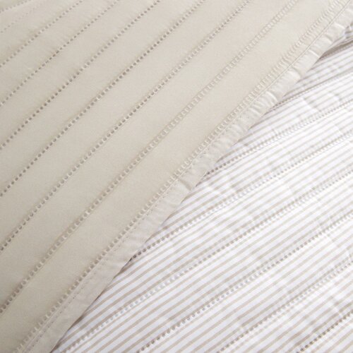 Catherine Lansfield Bež pre&amp;scaron;ito pregrinjalo 220x230 cm Stripe &amp;ndash; Slike